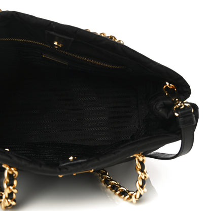Prada Tessuto Nylon Quilted Shopping Tote Black 4 of 9