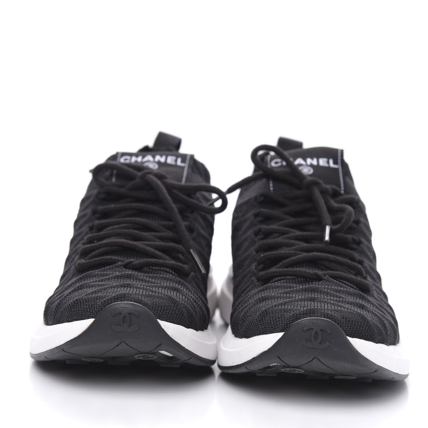 Fabric Logo Sneakers 38 Black