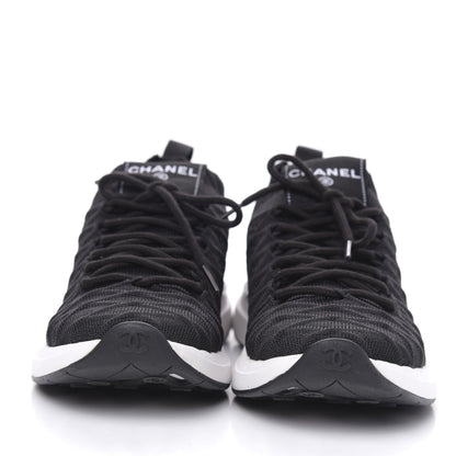 Chanel Fabric Logo Sneakers 38 Black 2 of 7