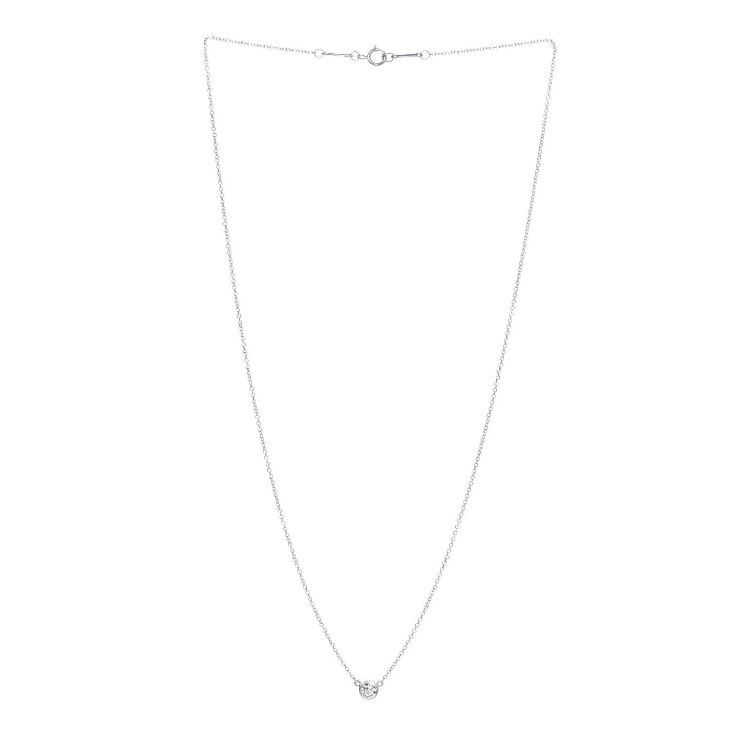 Platinum Diamond .20ct Elsa Peretti Diamonds by the Yard Pendant Necklace