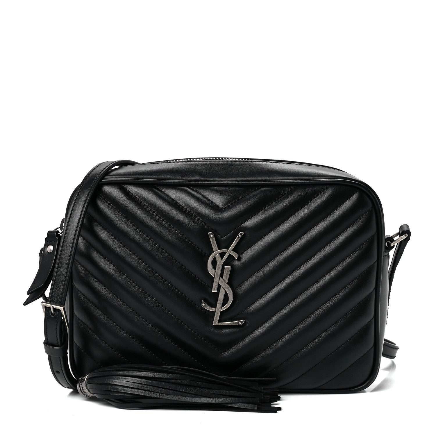 Saint Laurent Calfskin Matelasse Monogram Lou Camera Bag Black 1 of 11