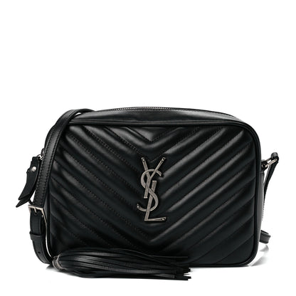 Saint Laurent Calfskin Matelasse Monogram Lou Camera Bag Black 1 of 11