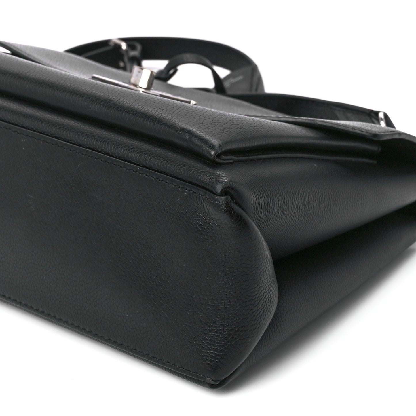 Soft Calfskin My Lockme Top Handle Black