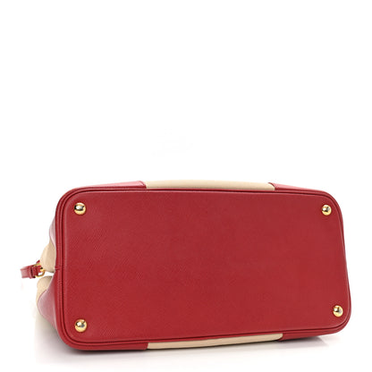 Prada Canapa Saffiano Large Double Bag Corda Fuoco 4 of 10