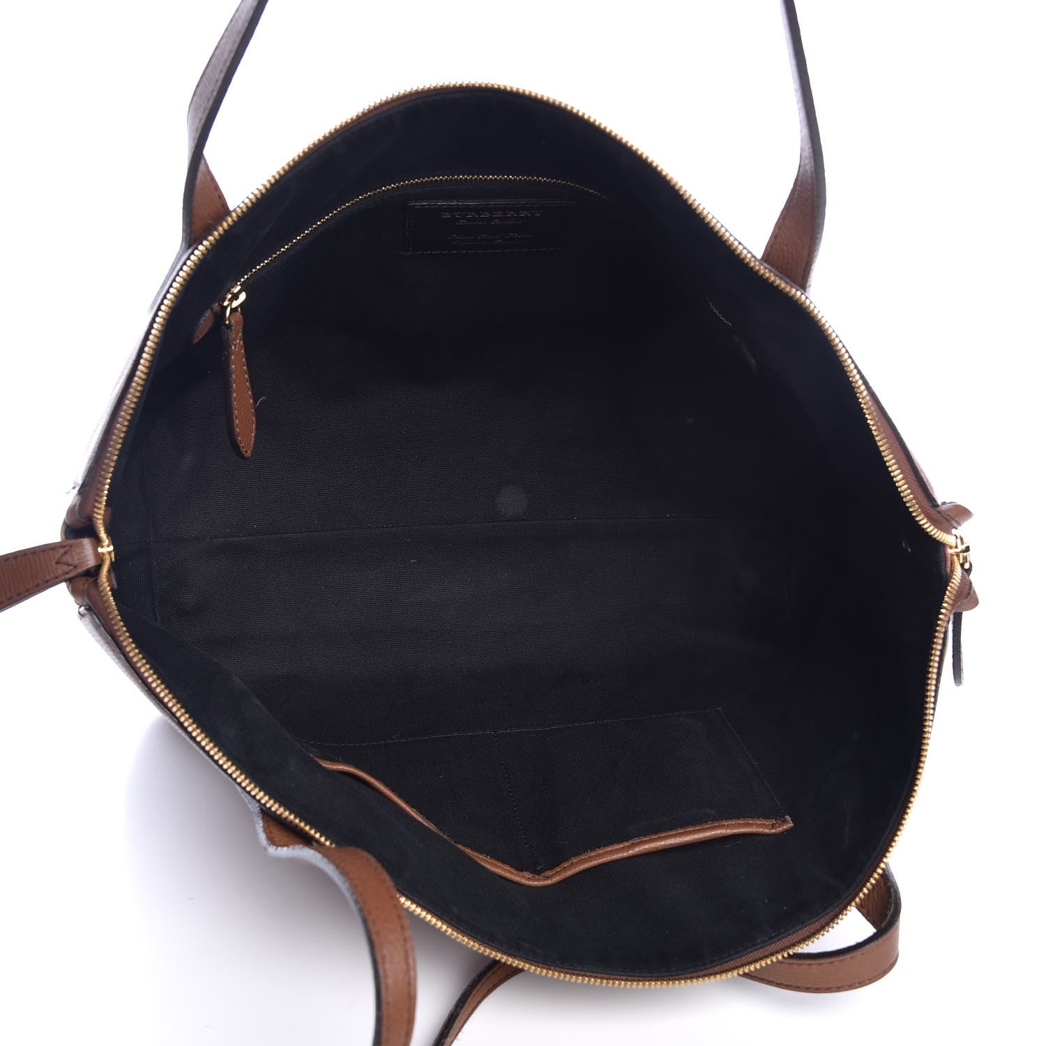 Burberry Derby Calfskin House Check Medium Welburn Tote Tan 5 of 21