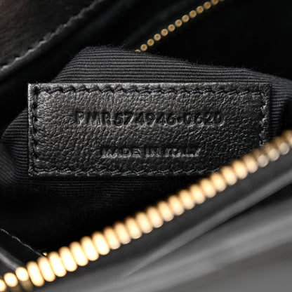Saint Laurent Calfskin Y Quilted Monogram Medium Loulou Chain Satchel Black 7 of 11