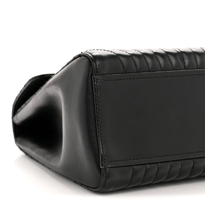 Prada Soft Calfskin Impunture Diagramme Flap Top Handle Bag Black 10 of 15