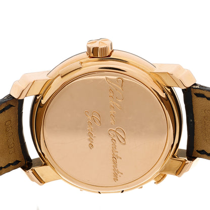 Vacheron Constantin 18K Rose Gold Alligator 39mm Malte Dual Time Automatic Watch White 42005 8 of 11