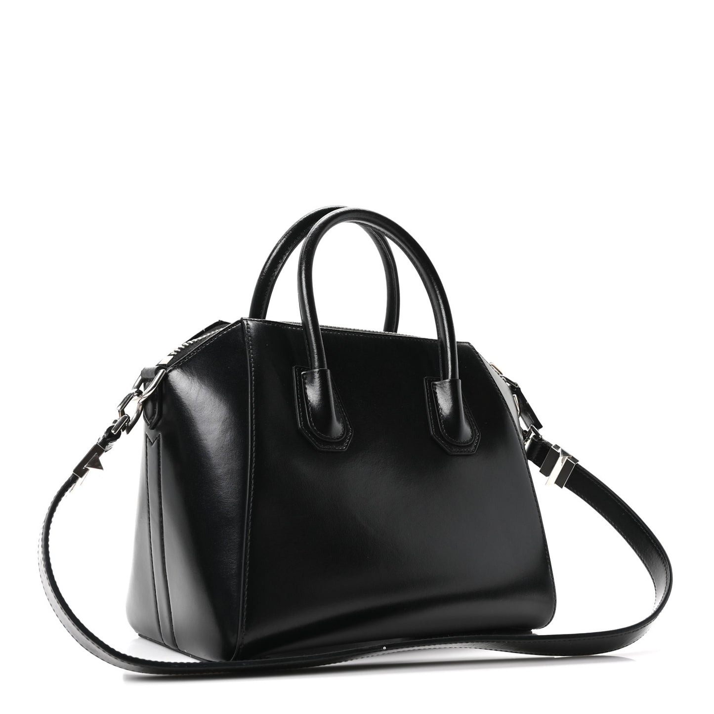 Shiny Lord Calfskin Medium Antigona Black