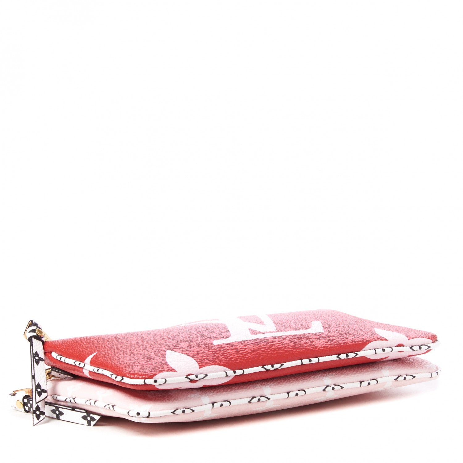Louis Vuitton Monogram Giant Double Zip Pochette Rouge 3 of 7