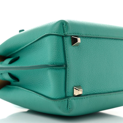MCM Grained Calfskin Mini Milla Tote Oasis Green 10 of 16