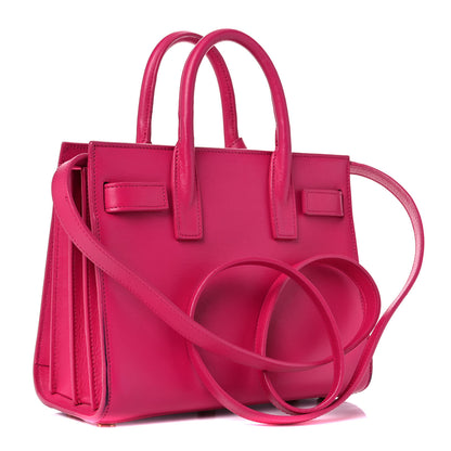 Saint Laurent Calfskin Nano Sac De Jour Lipstick Fuchsia 3 of 23