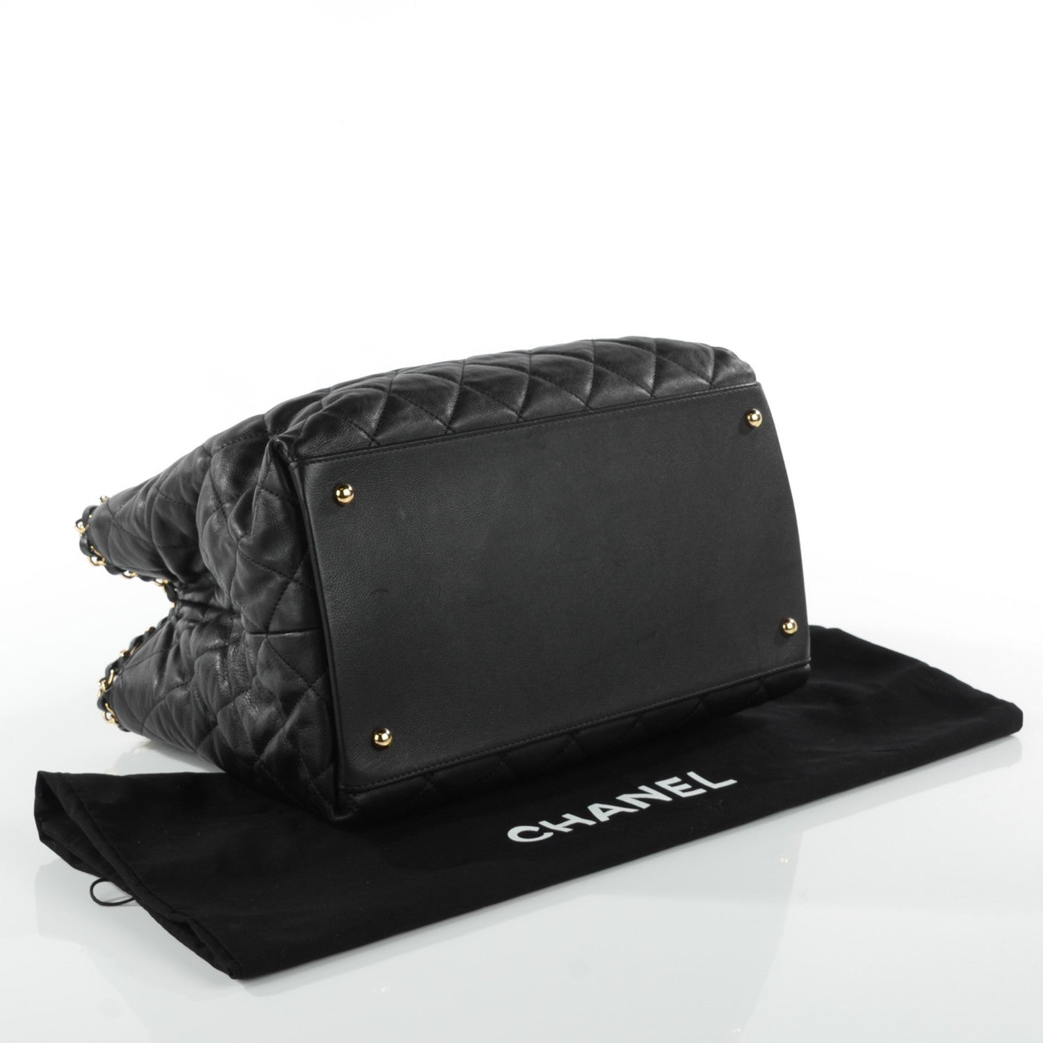 Chanel Calfskin Small Chain Me Tote Black 4 of 7