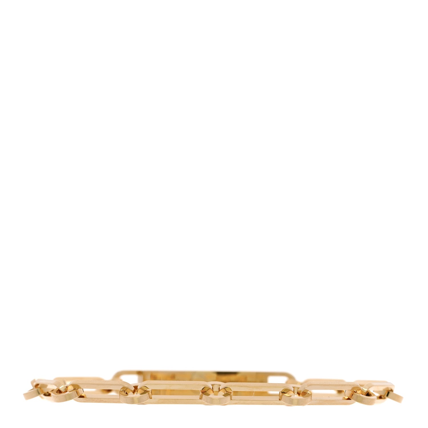Hermes 18K Yellow Gold Diamond Pave PM Kelly Chaine Bracelet ST 2 of 4