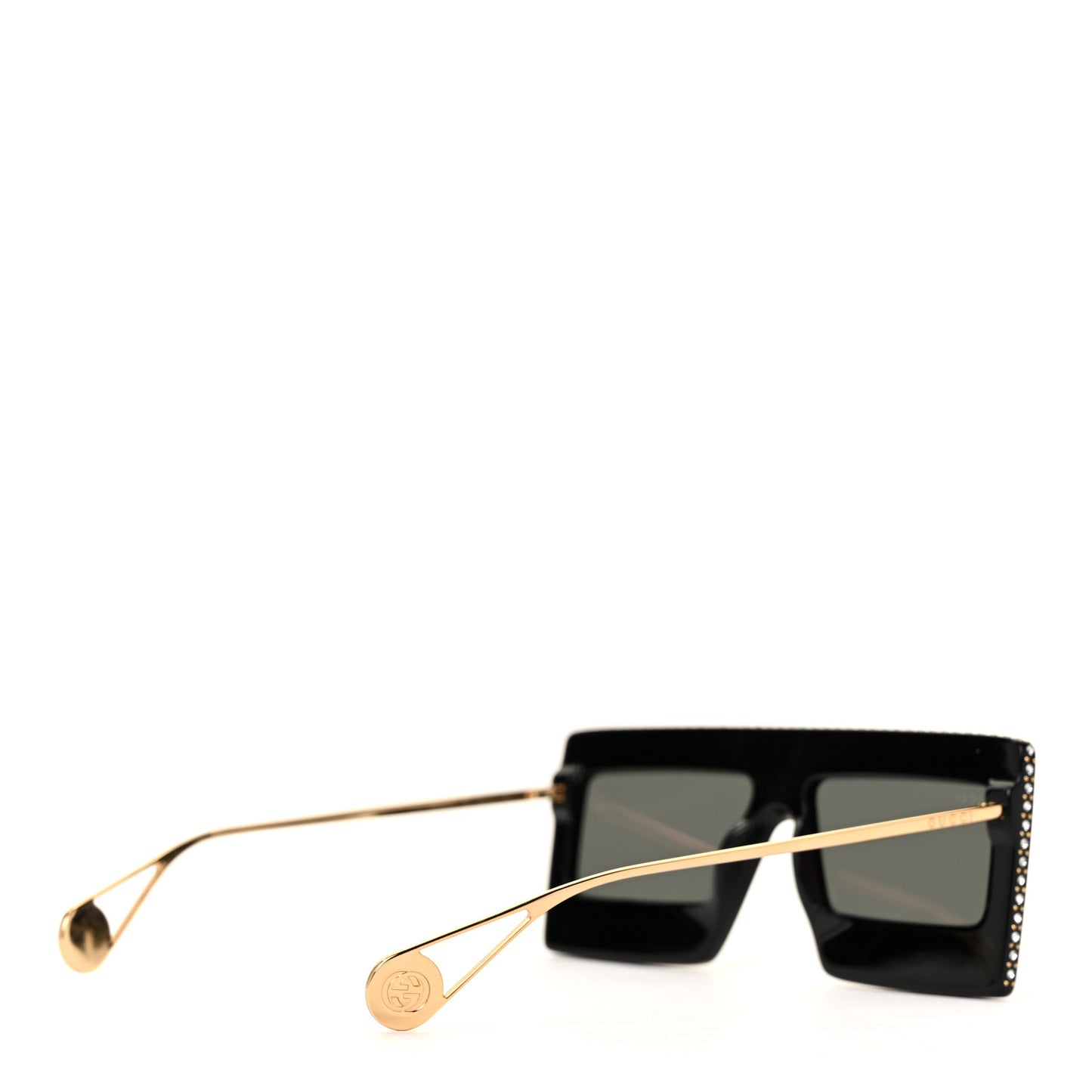 Acetate Crystal Mask-Frame Sunglasses GG0431S Black