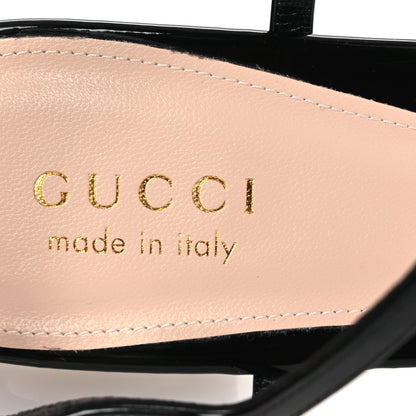 Gucci Patent Signoria Thong Sandals 37 Black 9 of 10