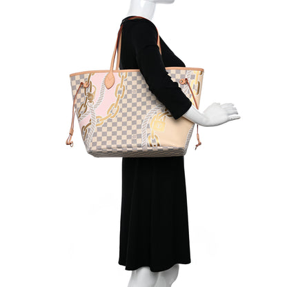 Louis Vuitton Damier Azur Nautical Neverfull MM 2 of 10