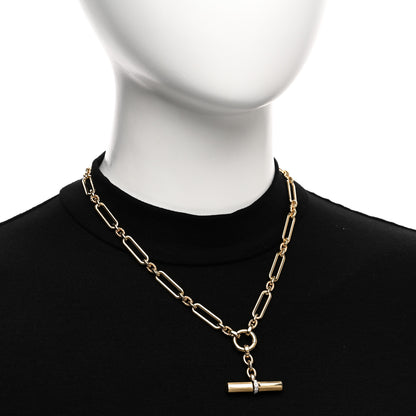 David Yurman 18K Yellow Gold Diamond 6.5mm Lexington Chain Toggle Necklace 2 of 4