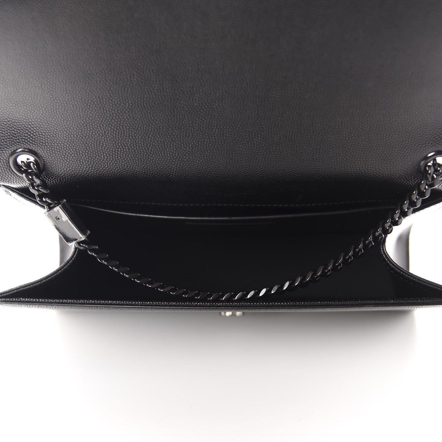 Grain De Poudre Medium Classic Monogram Kate Satchel Black