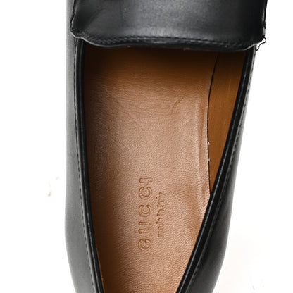 Gucci Betis Glamour Calfskin Womens Jordaan Loafers 37 Black 8 of 9