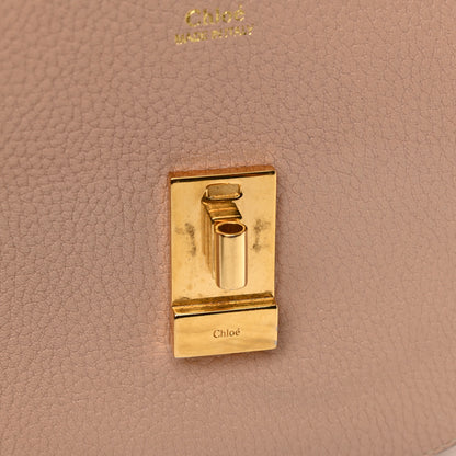 Chloe Grained Lambskin Drew Shoulder Bag Cement Pink 9 of 10
