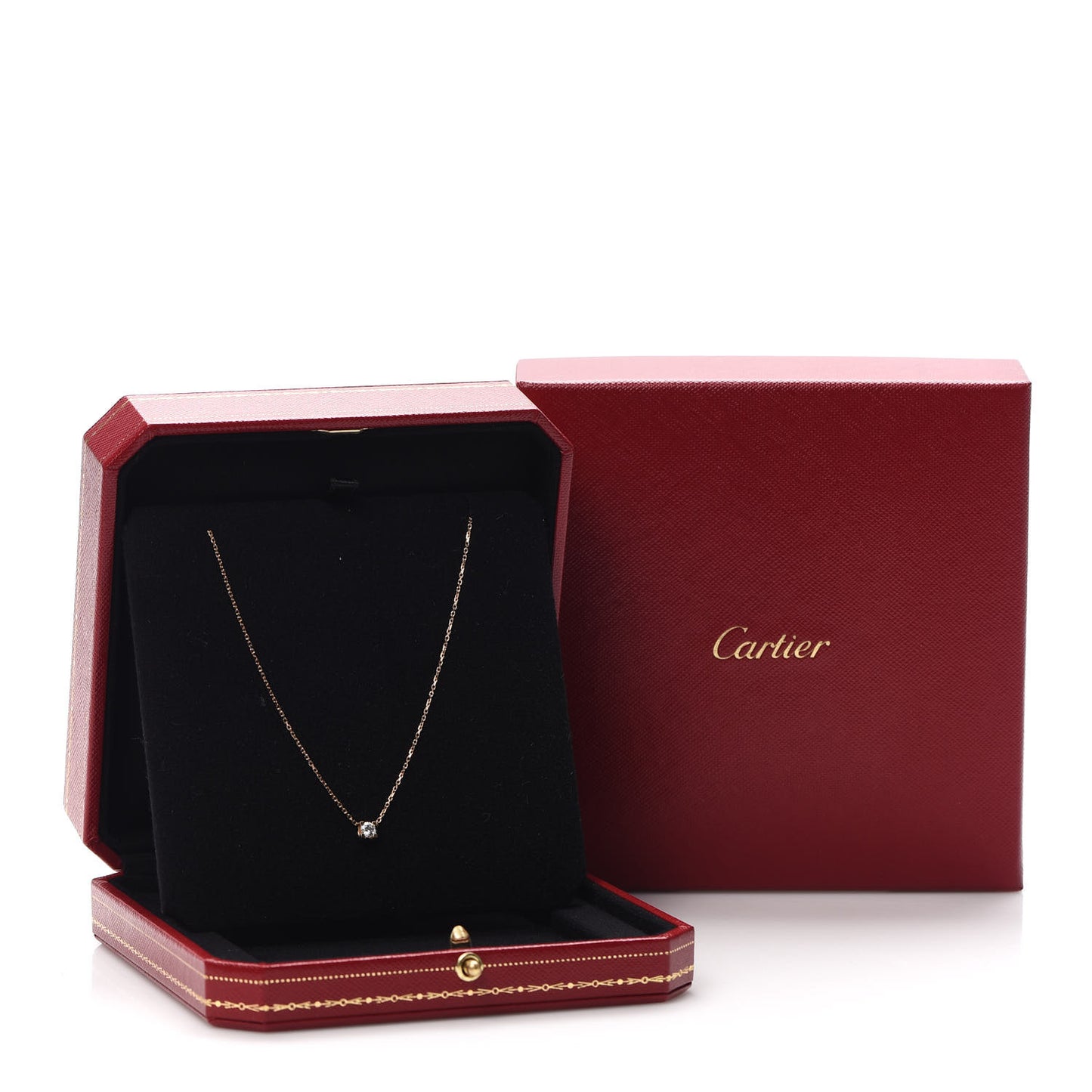 18K Pink Gold Diamond .21ct C De Pendant Necklace