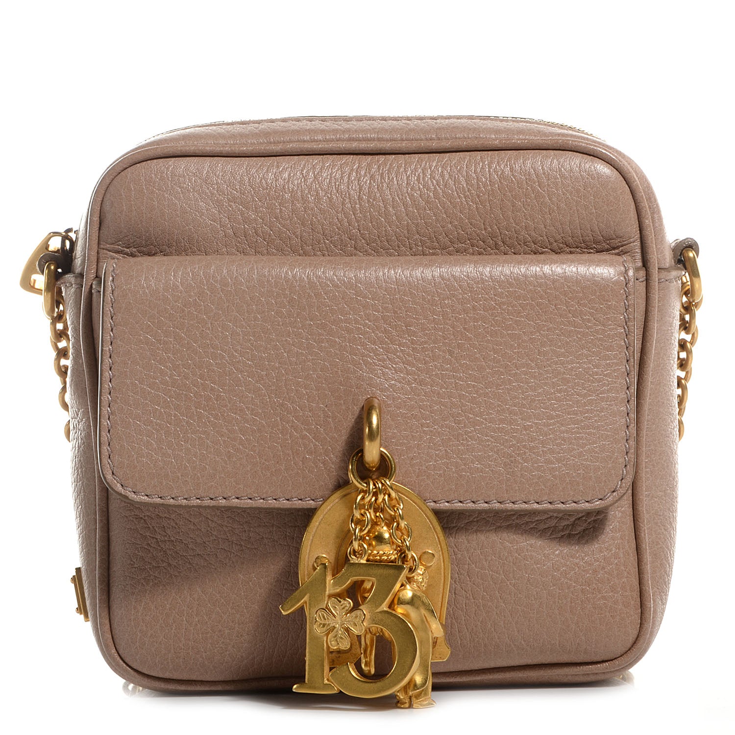 Dolce & Gabbana Deerskin Cervo Crossbody Charm Bag Beige 1 of 8