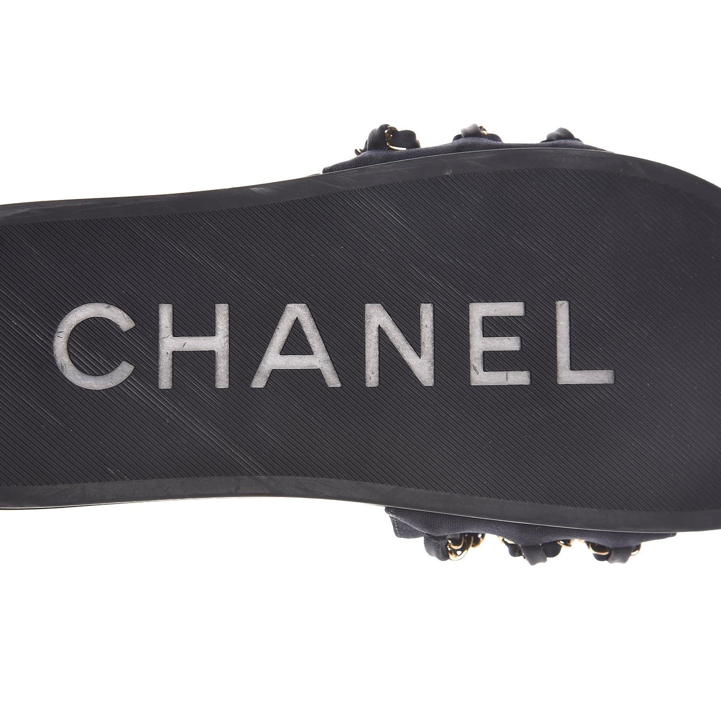 Nylon Chain Flat Sandals 38 Marine