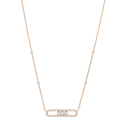 Messika 18K Rose Gold Diamond Move Pave Necklace 1 of 4