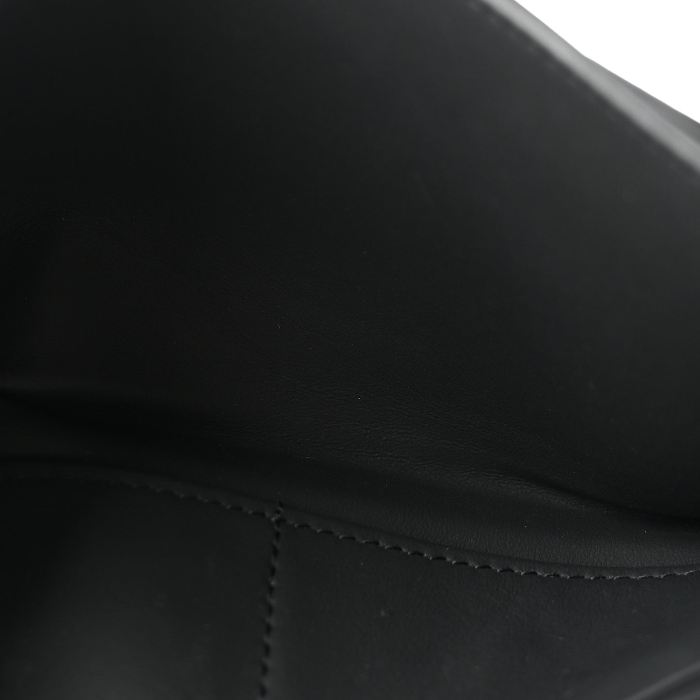 Ultra Matte Calfskin Saddle Chain Wallet Pouch Black