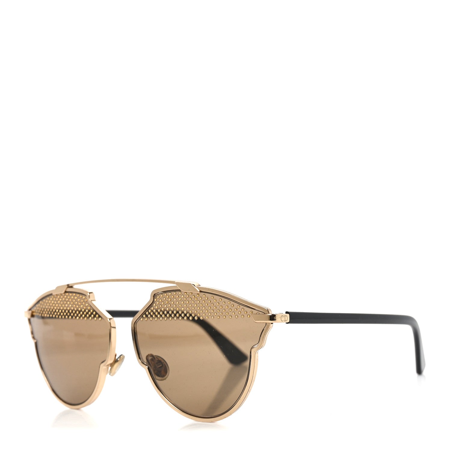 Christian Dior Studded So Real Sunglasses Gold 1 of 8