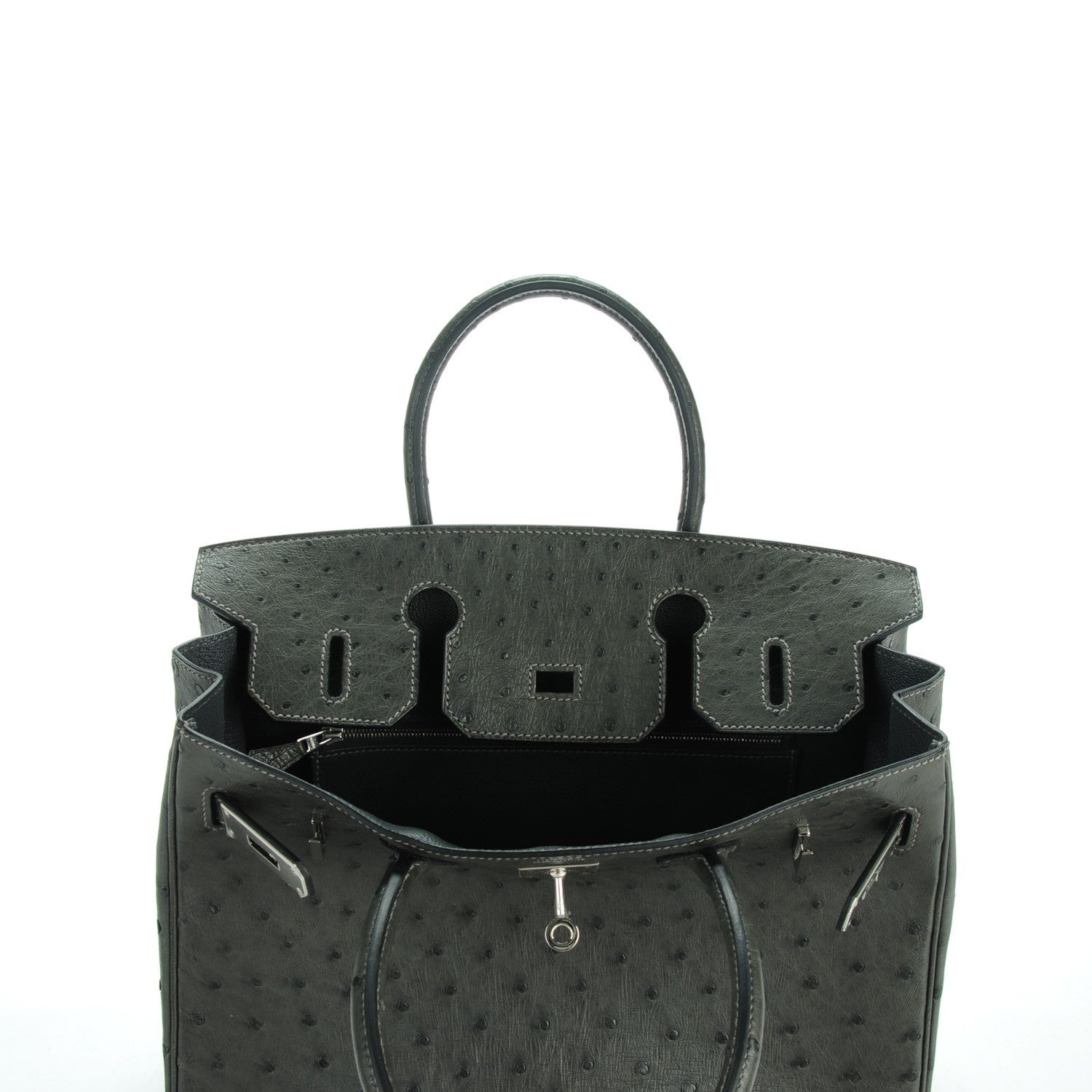 Hermes Ostrich Birkin 30 Graphite 14 of 27