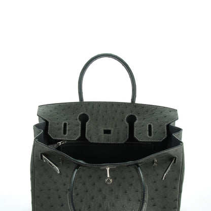 Hermes Ostrich Birkin 30 Graphite 14 of 27