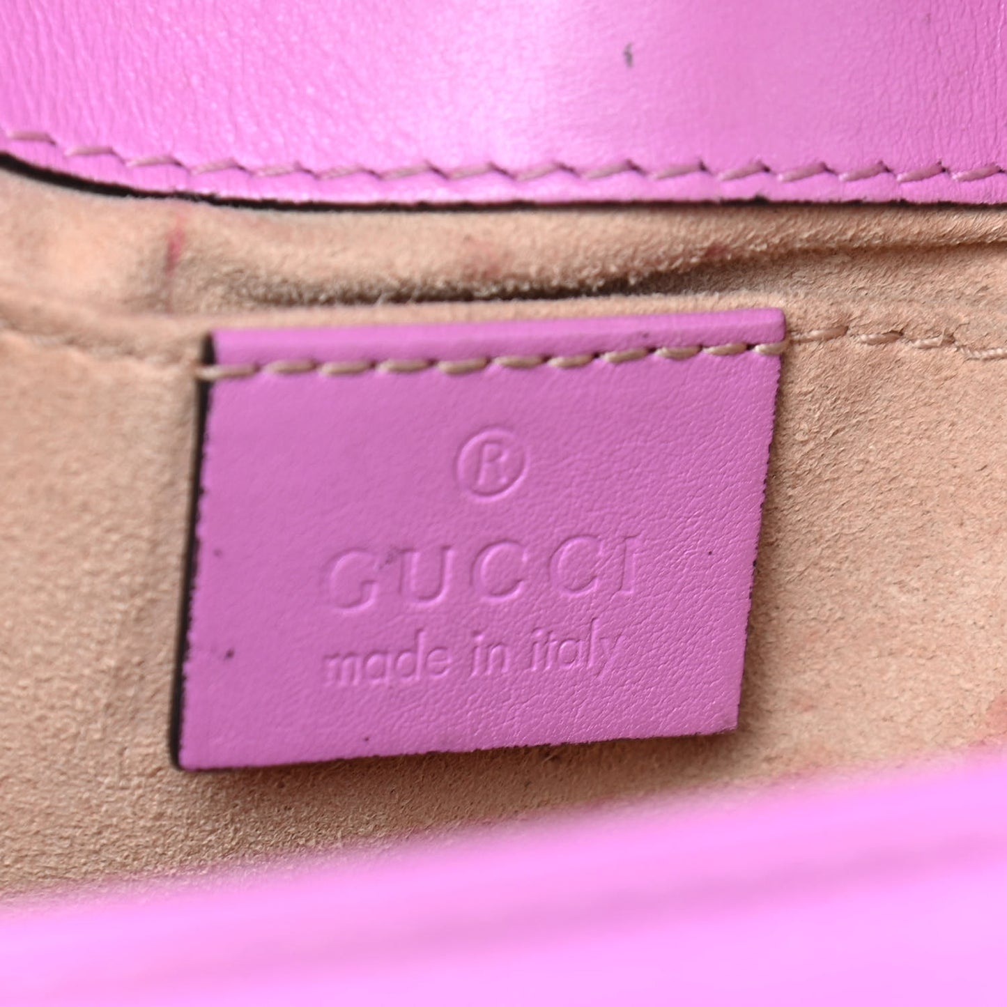 Calfskin Matelasse Mini GG Marmont Shoulder Bag Candy Mousse