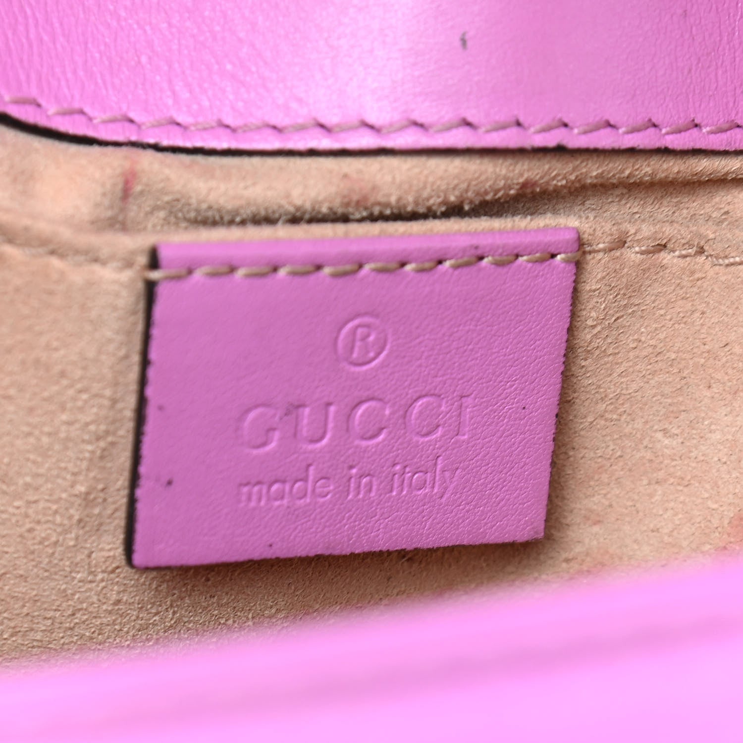 Gucci Calfskin Matelasse Mini GG Marmont Shoulder Bag Candy Mousse 11 of 17