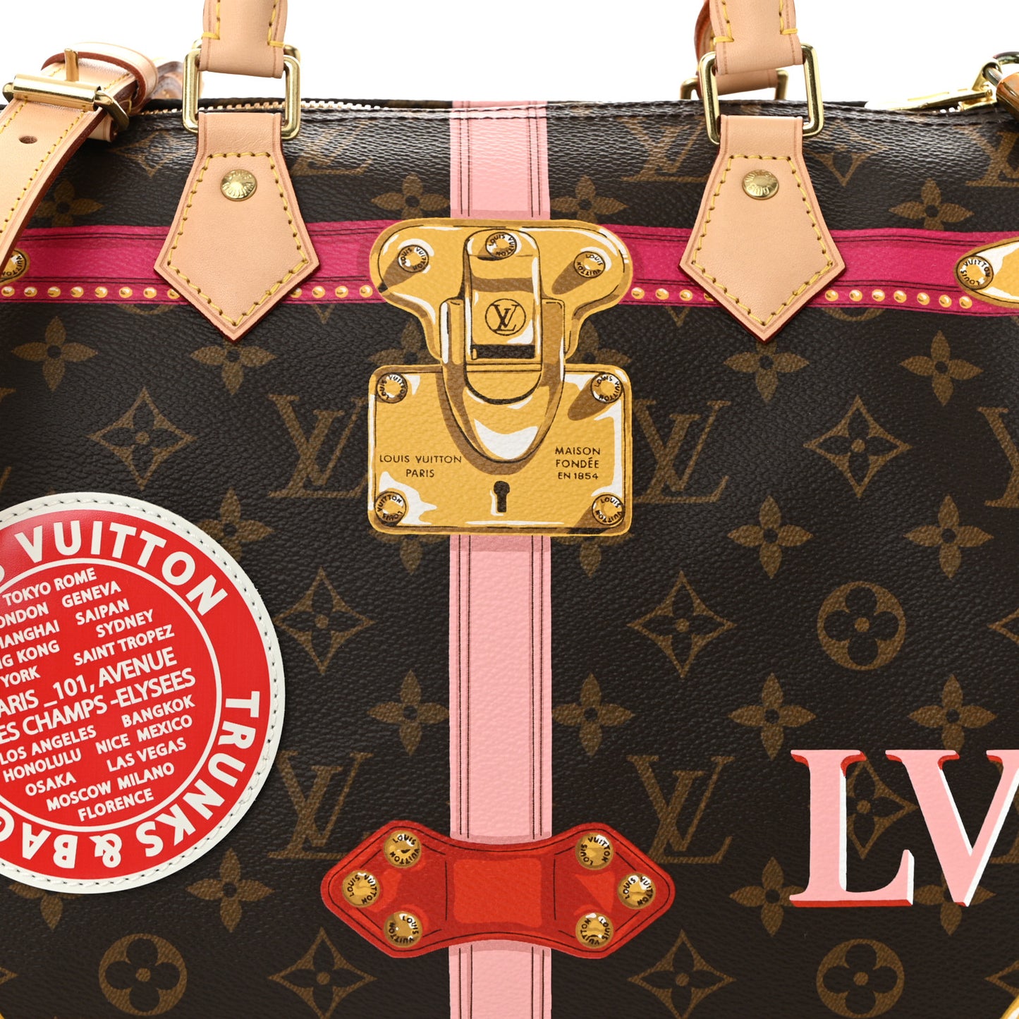 Monogram Summer Trunks Speedy Bandouliere 30