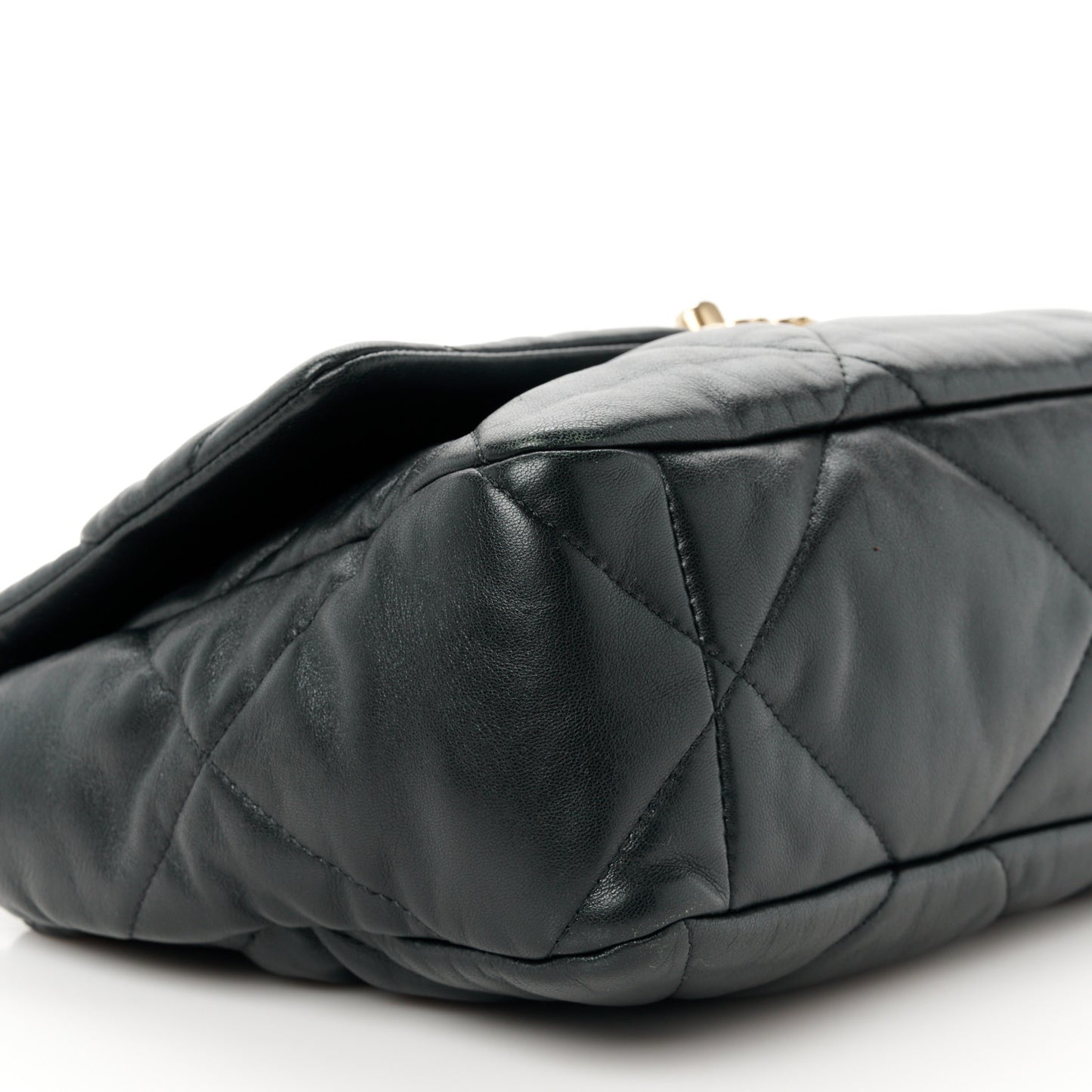 Lambskin Quilted Large Chanel 19 Flap Black