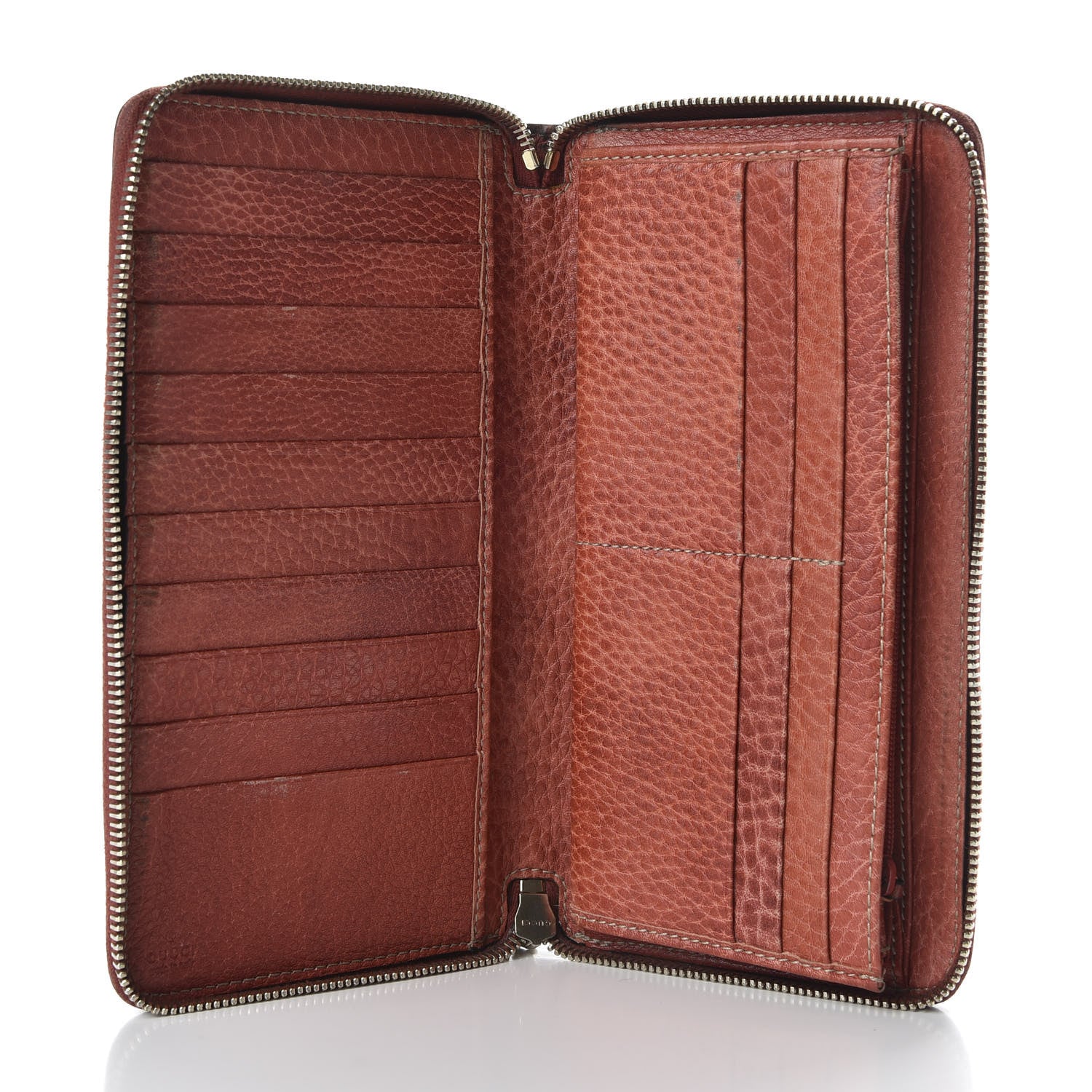 Gucci Guccissima Bamboo Tassel Zip Around Wallet Orange 5 of 8