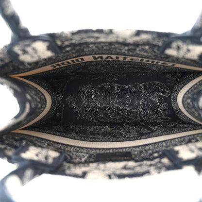 Christian Dior Canvas Embroidered Small Dioriviera Toile De Jouy Book Tote Blue 5 of 11