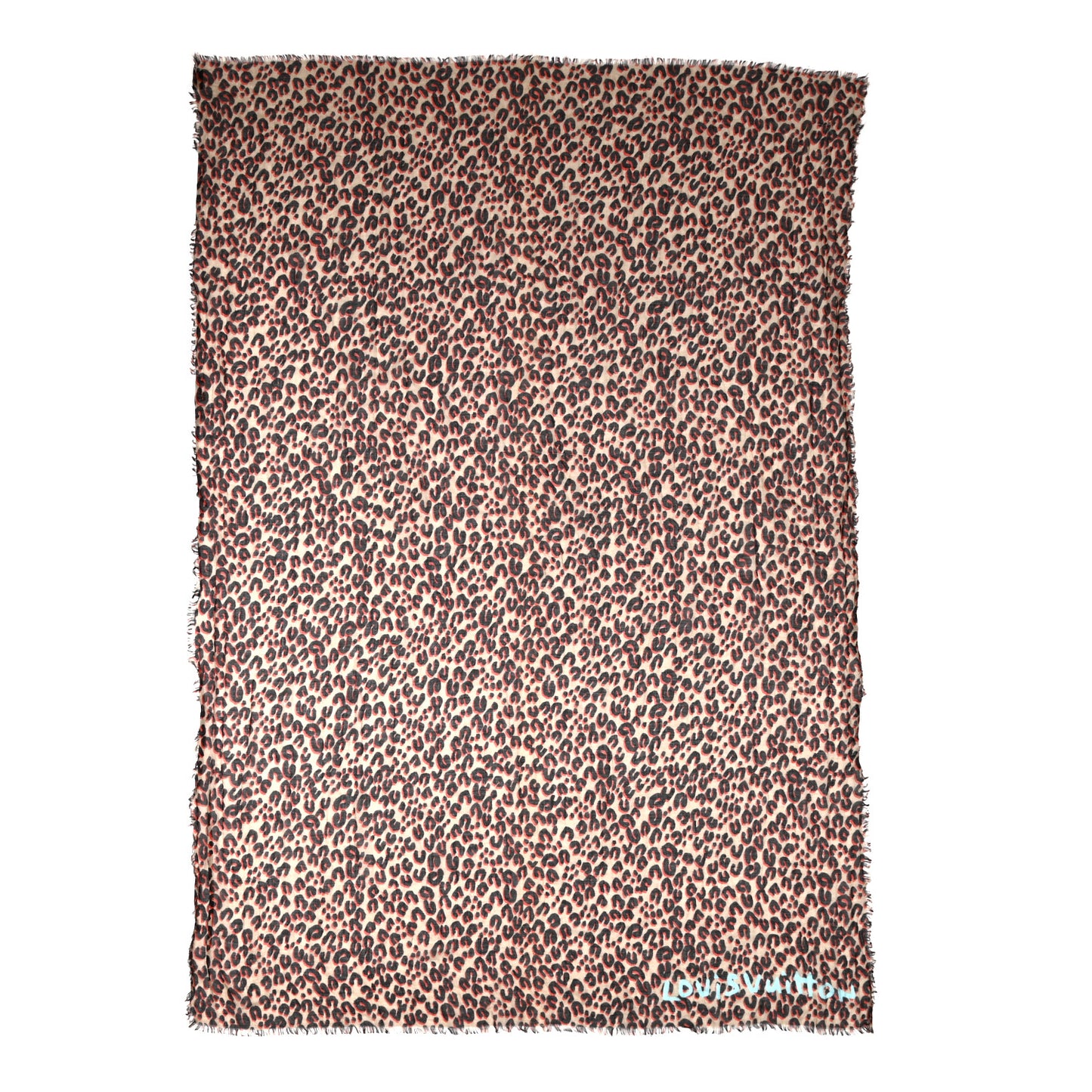 Cashmere Silk Leopard Stole Sable