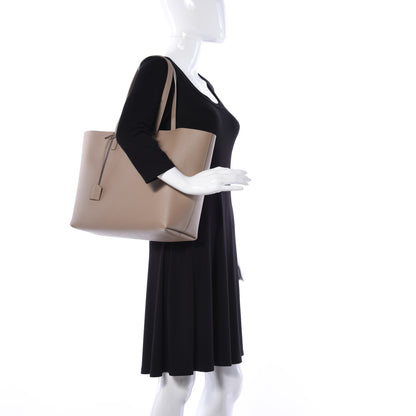 Saint Laurent Calfskin Large Shopping Tote Taupe 2 of 9