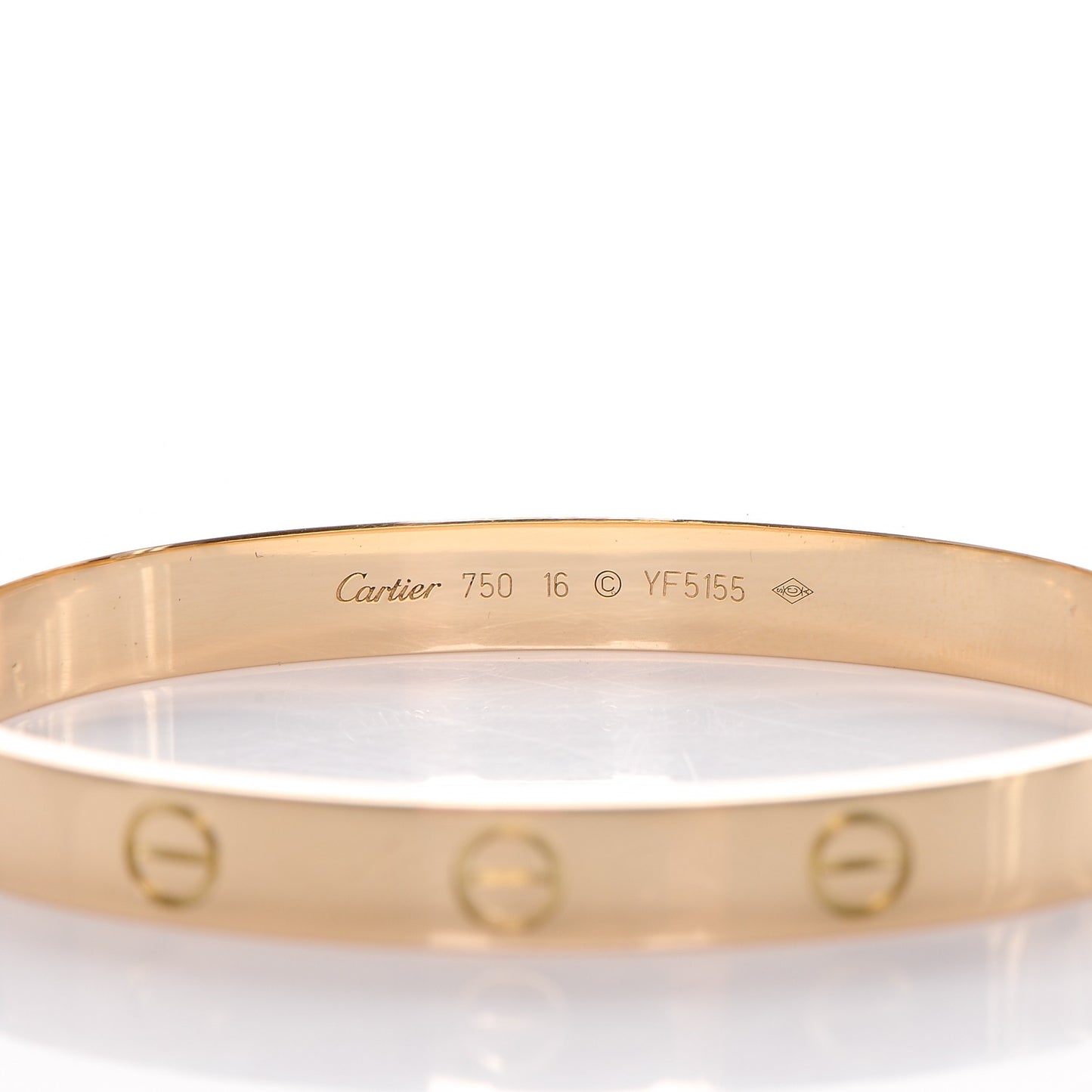 18K Yellow Gold LOVE Bracelet 16