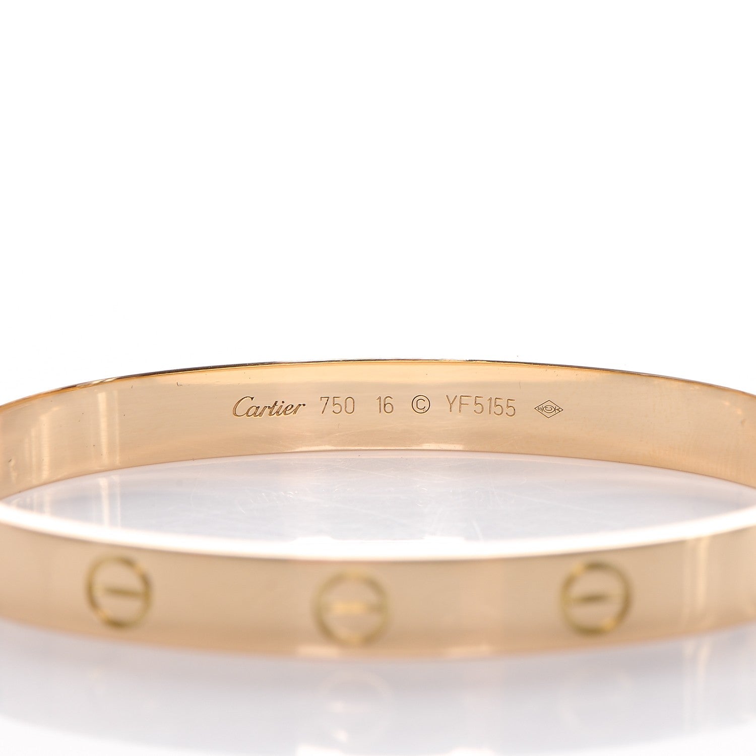 Cartier 18K Yellow Gold LOVE Bracelet 16 4 of 7