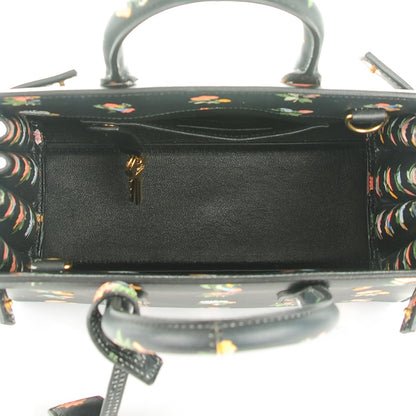 Saint Laurent Calfskin Prairie Printed Nano Sac De Jour Black 5 of 7