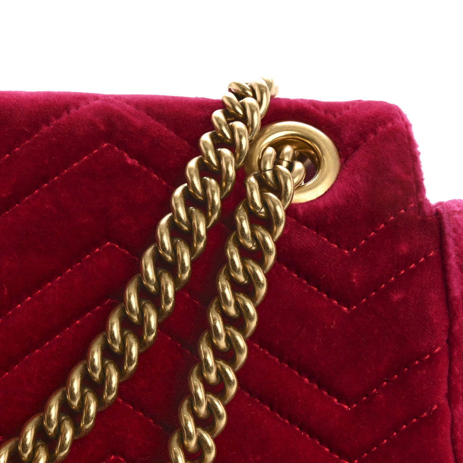 Gucci Velvet Matelasse Panther Embroidered Medium GG Marmont