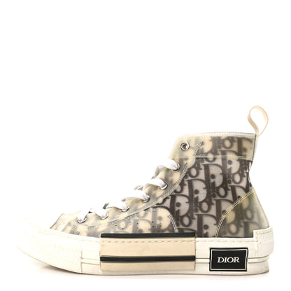 Christian Dior Technical Canvas Oblique B23 High Top Sneakers 38 White Black 1 of 10