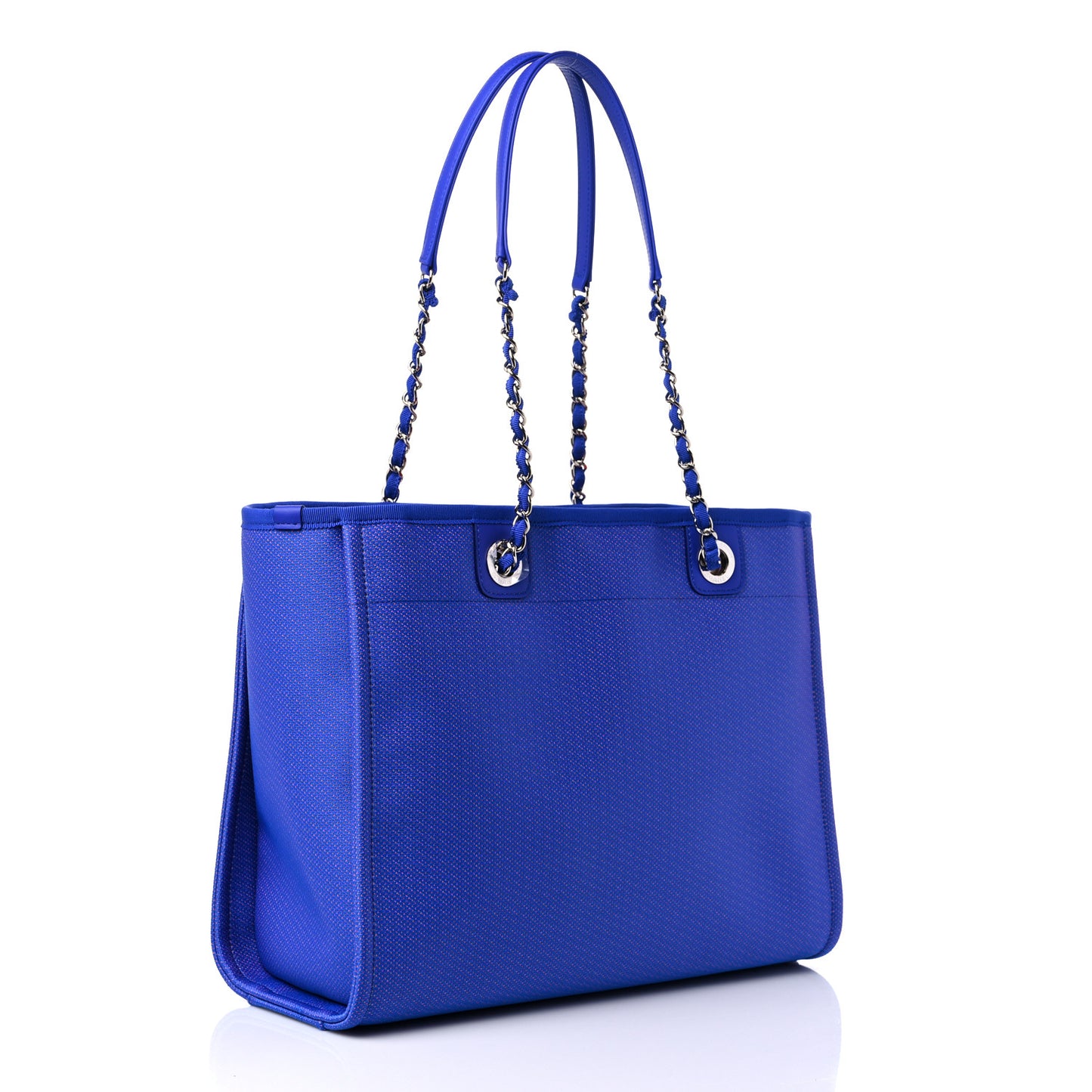 Mixed Fibers Small Deauville Tote Blue Orange