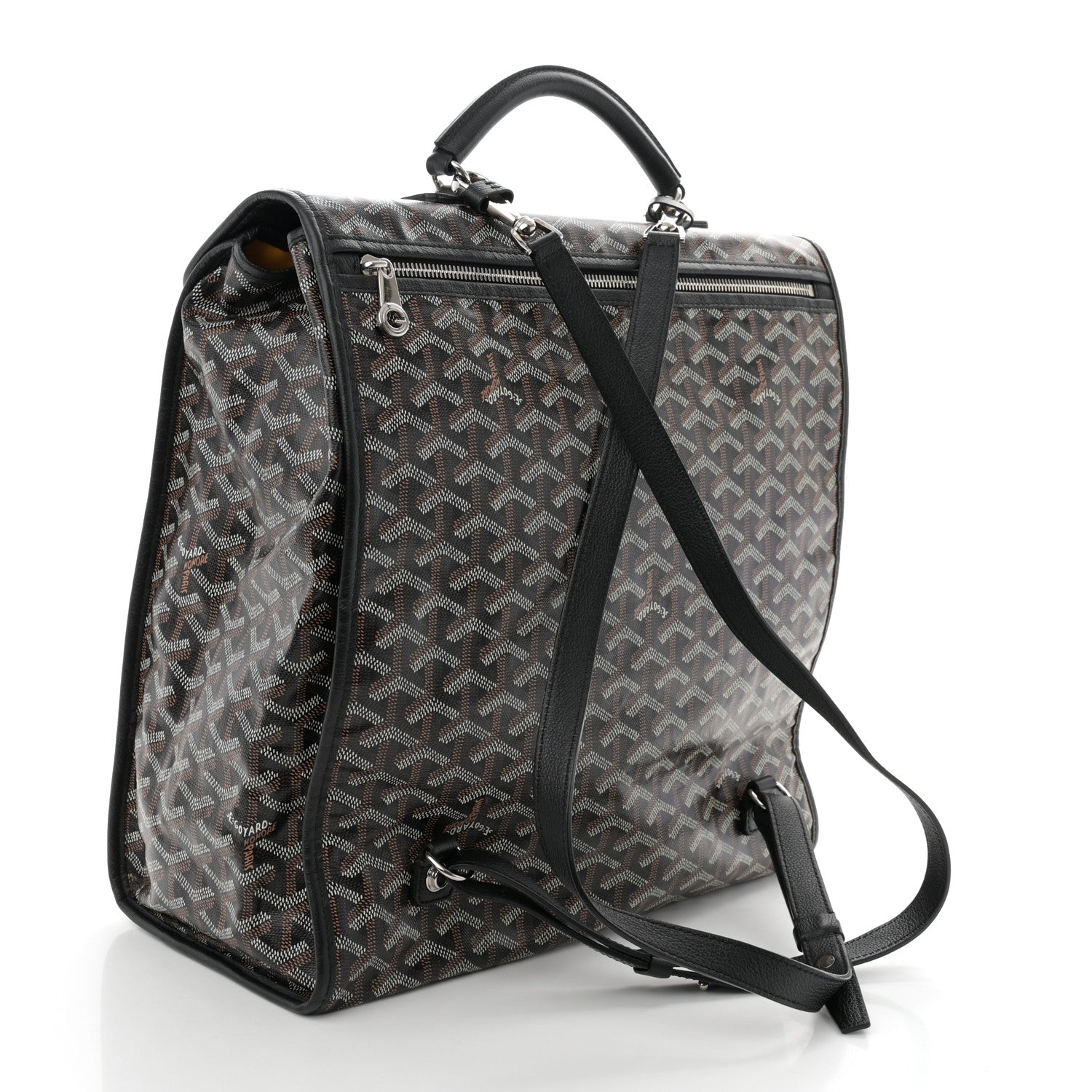 Goyard Goyardine Saint Leger Soft Briefcase Backpack Black 3 of 11