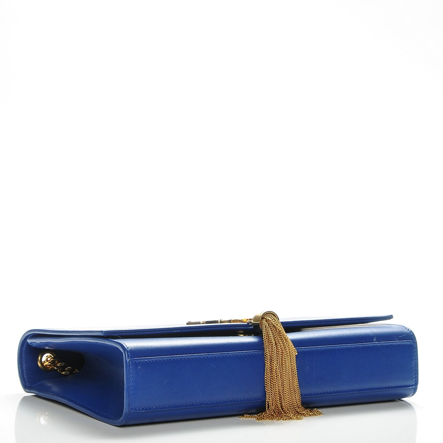 Smooth Calfskin Medium Classic Monogram Kate Tassel Satchel Royal Blue