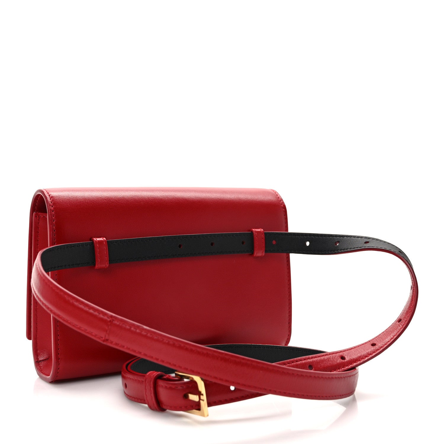 Saint Laurent Smooth Calfskin Monogram Kate Belt Bag Red 3 of 11